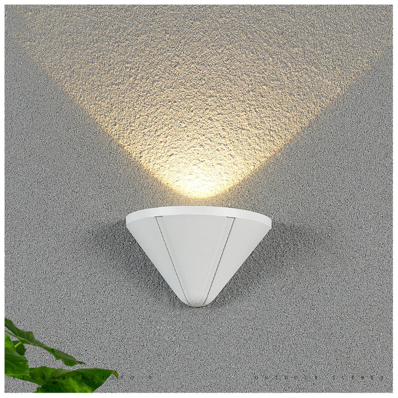 Ray Modern LED Außenwandleuchte Schwarz/Weiß Garten Metall