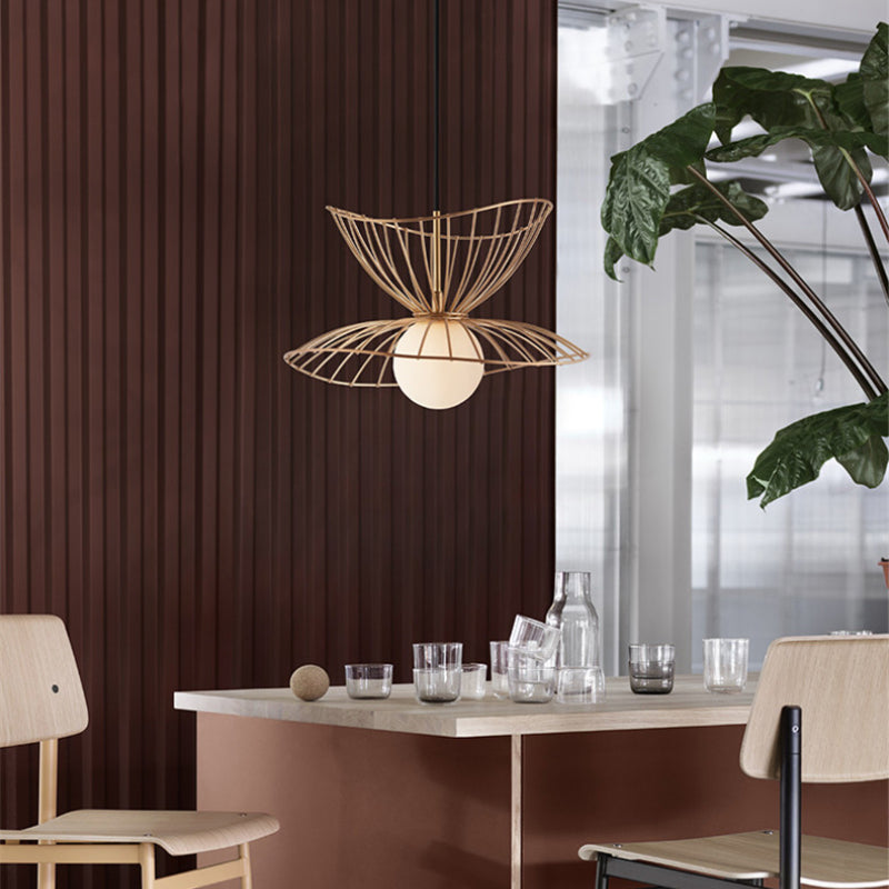 Arisha Industrial LED Pendelleuchte Schwarz/Gold Wohn/Schlaf/Esszimmer Metall