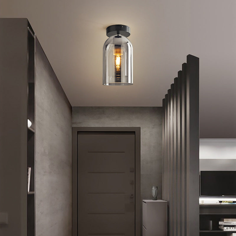 Arisha Modern LED Decken/Pendelleuchte Grau Wohn/Esszimmer Metall Glas