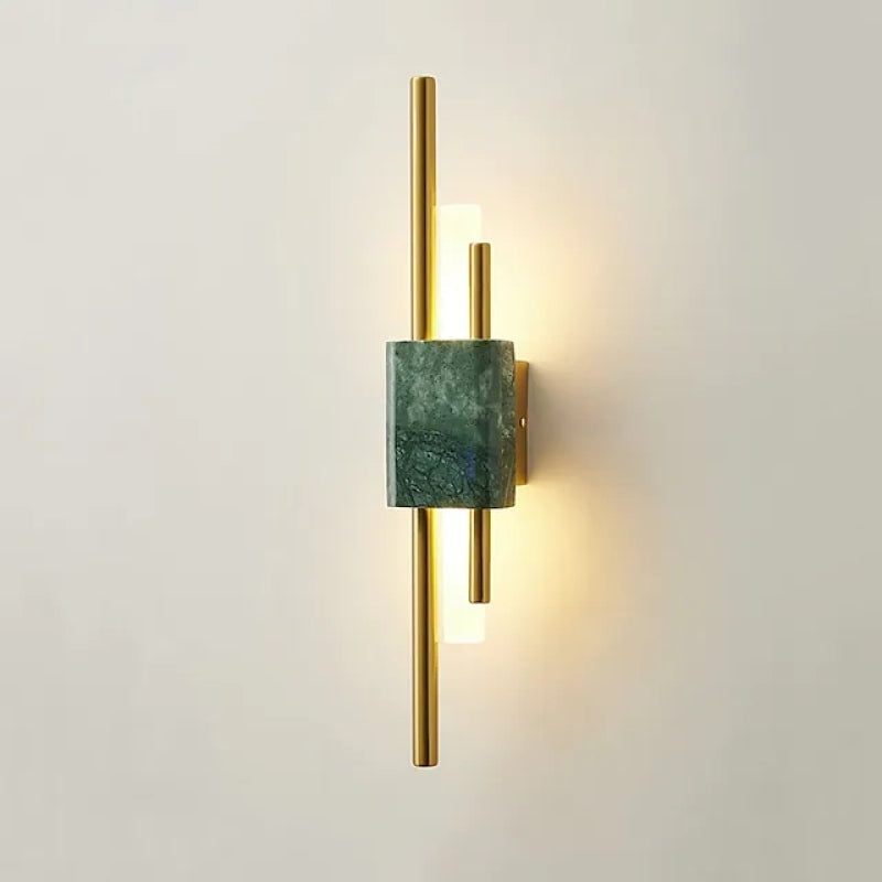 Arisha Modern Linear LED Wandlampe Weiß/Gold/Grün Schlafzimmer Metall