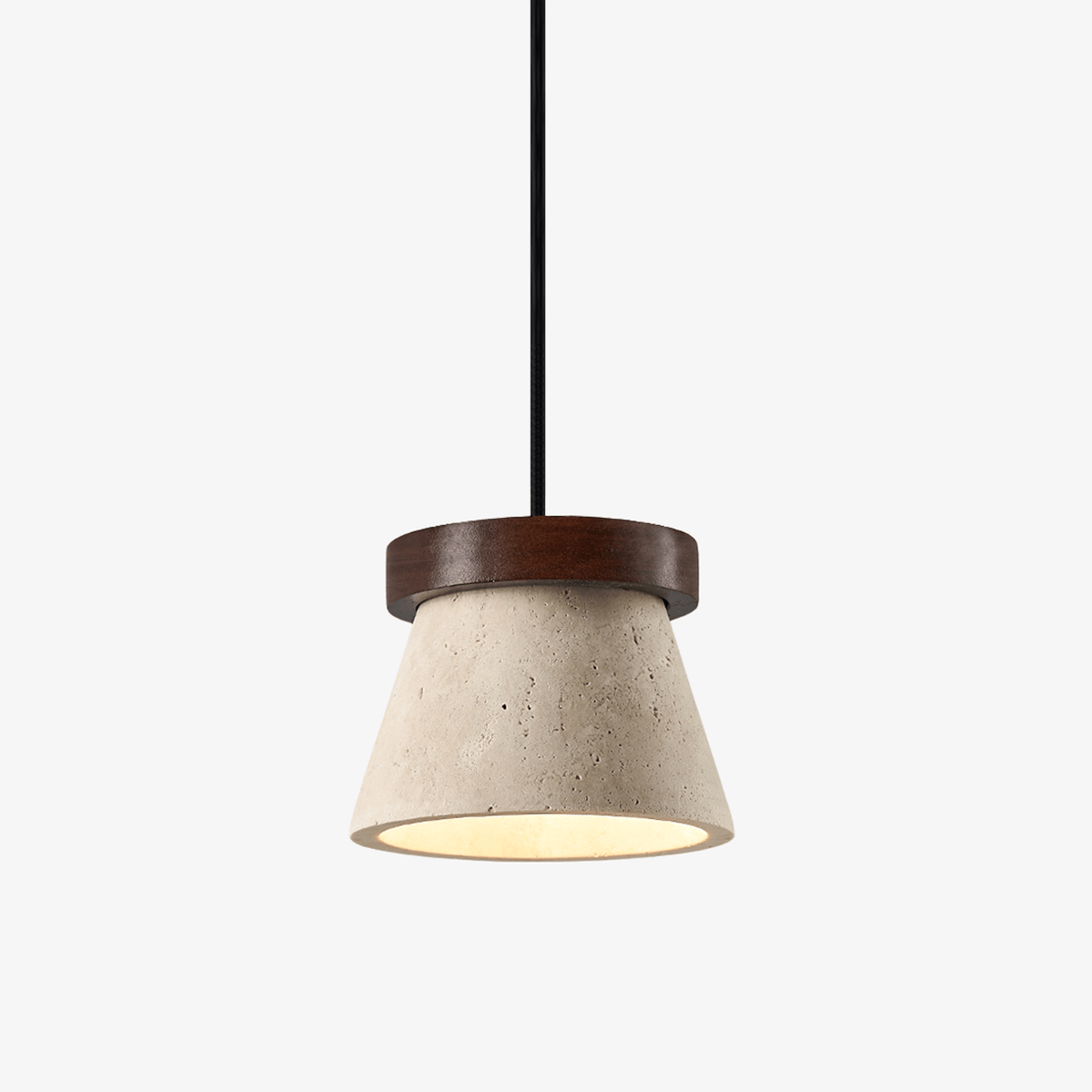 Valisielle Travertine Pendelleuchte mit Kegelring
