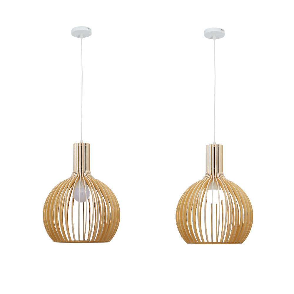 Muto Hölzerne Vogelkäfig-Lampe  Pendelleuchte Holz Esszimmer
