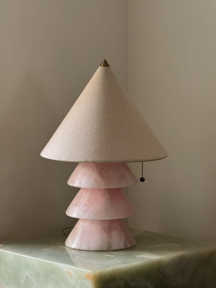 Pyramid Retro Marmor Tischleuchte