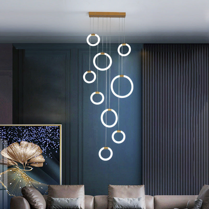 Arisha Moderne LED Pendelleuchte Wohnzimmer/Schlafzimmer Weiß/Gold