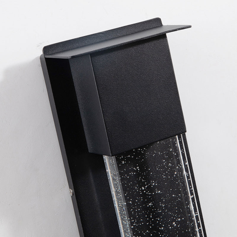 Ray Modern LED Wandleuchte Innen/Außen Gold Rechteckig Wasserdicht Metall