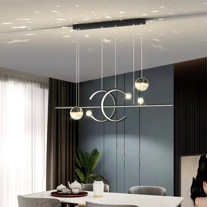 Kristy Linear  Doppel-C-Design Pendelleuchte  Esszimmer Wohnzimmer Schlafzimmer