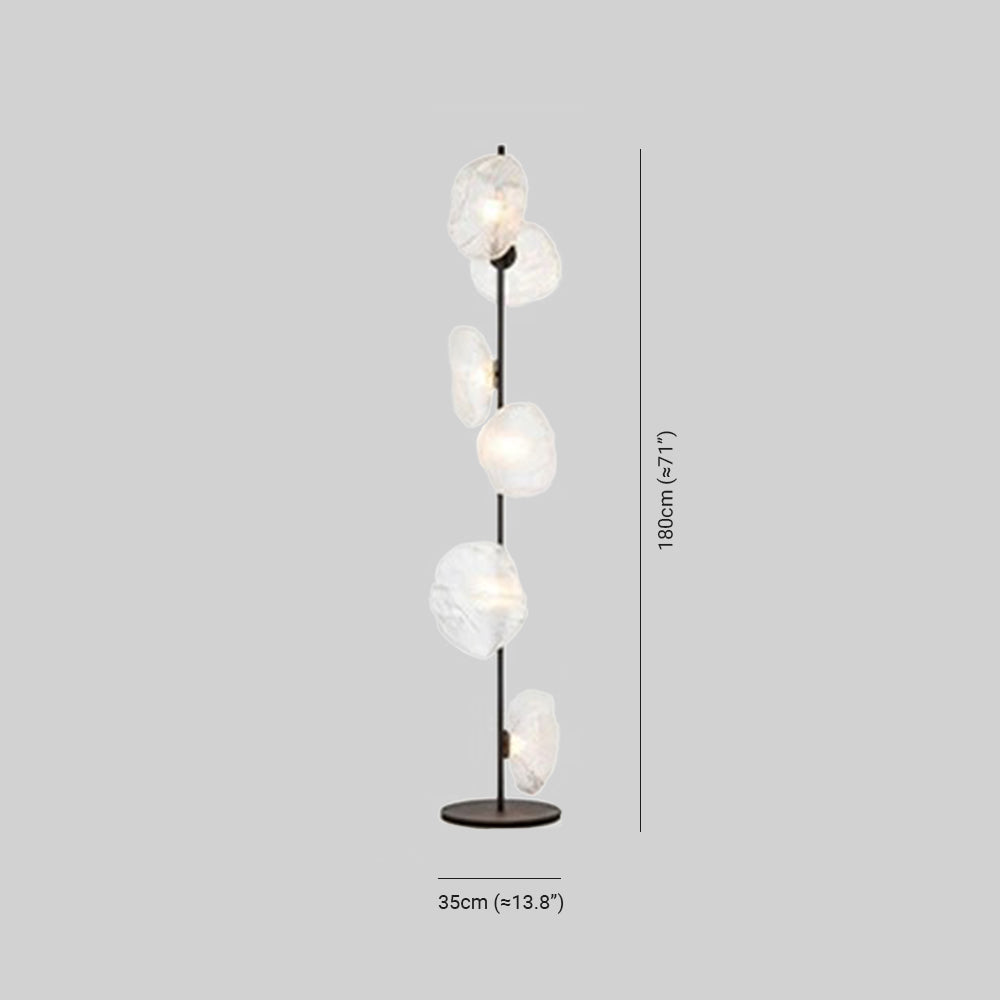 Avi Design LED Stehlampe Schwarz&Gold Wohn/Schlaf/Arbeitszimmer Metall&Glas 3/6Köpfe