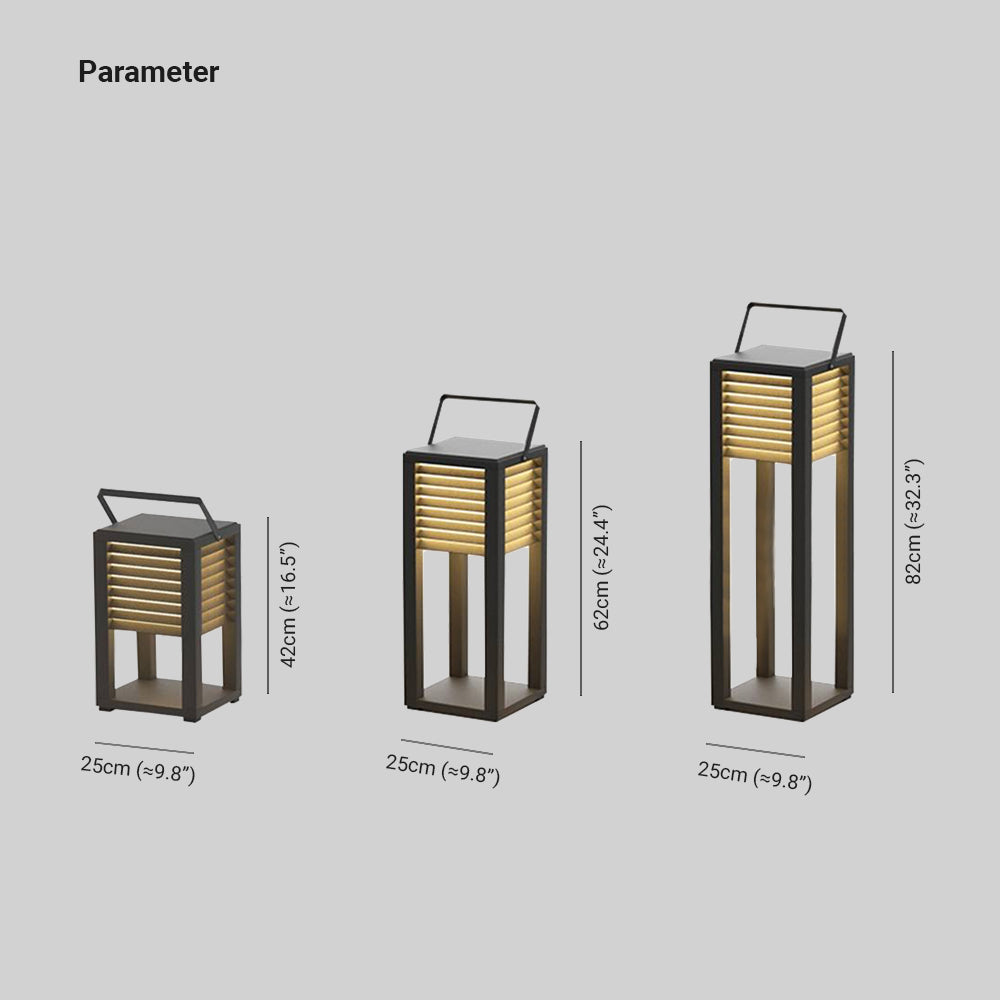 Ray Modern LED Außenstehleuchte Solar Schwarz Garten/Terrasse Metall Acryl