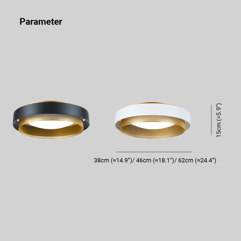Arisha Moderne LED Deckenleuchte Weiß/Schwarz Wohnzimmer/Esszimmer