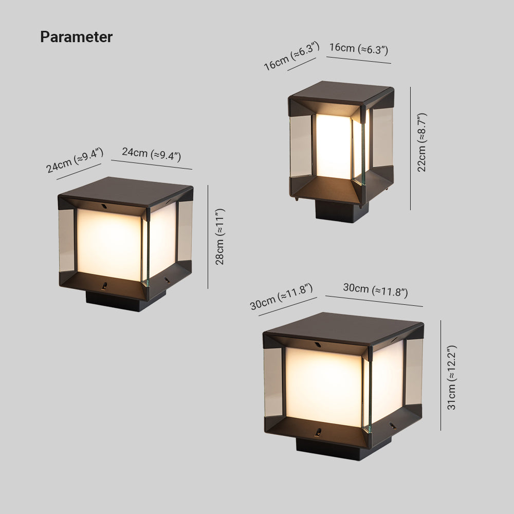 Ray Modern Minimalistisch LED Außenleuchte Schwarz/Gold Metall&GLetslightingr