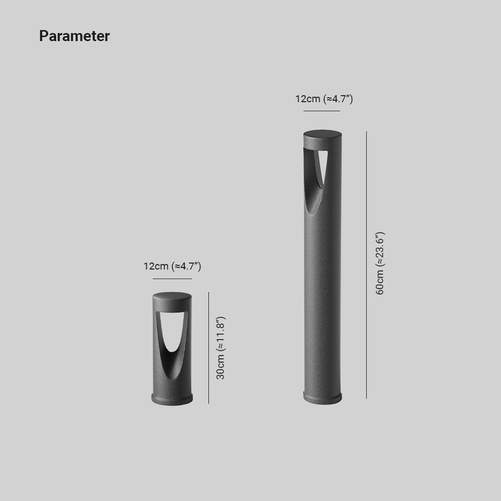 Ray Modern Stehende LED Außenleuchte Schwarz Garten Metall 2 Größen 50/60cm