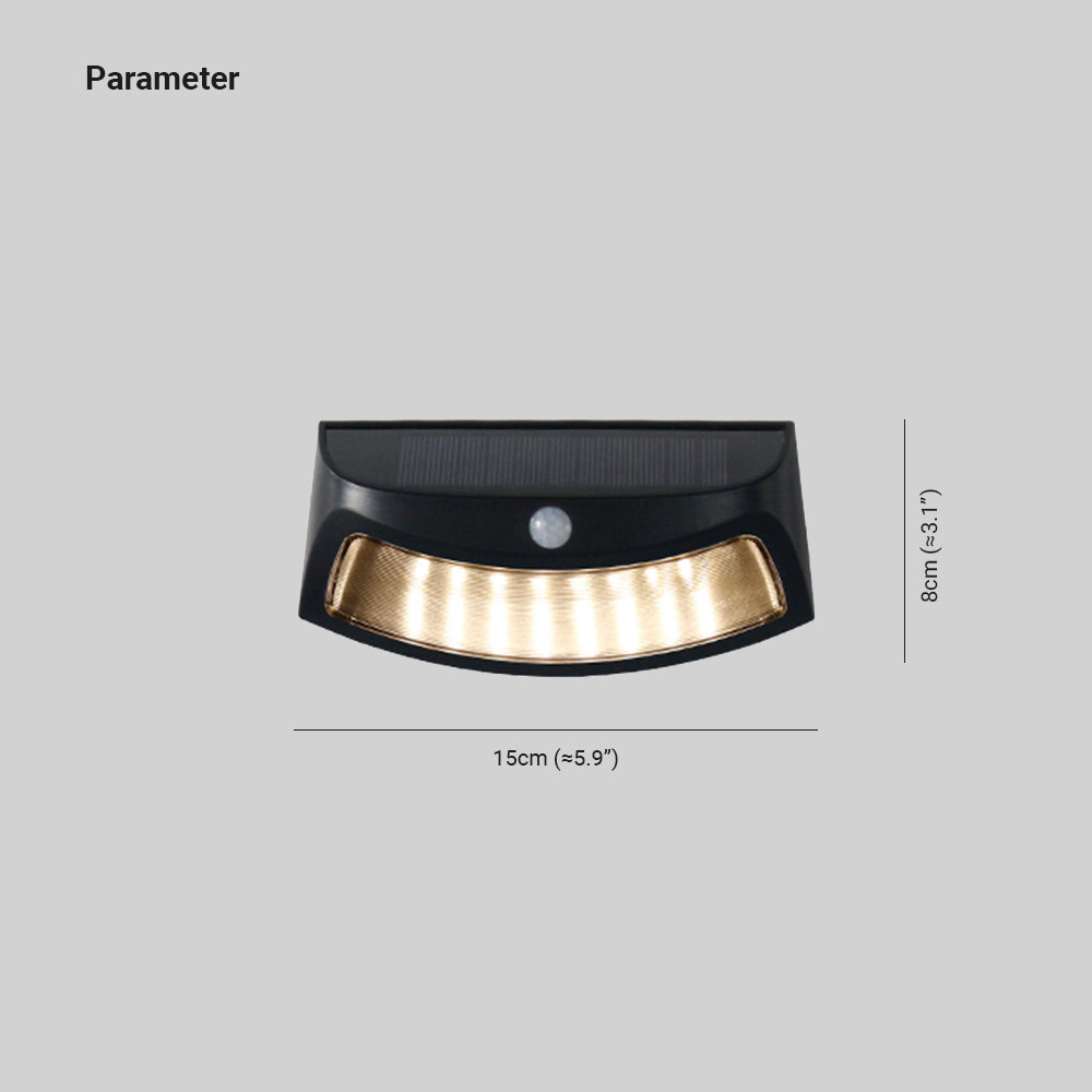 Ray Modern LED Solar Außenwandleuchte Metall Acryl Garten Terrasse