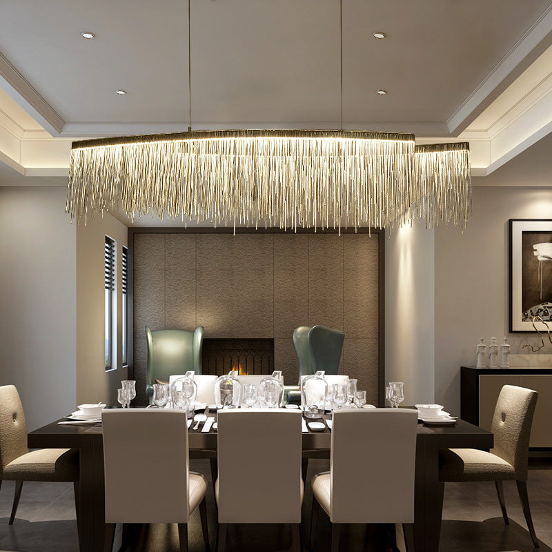 Kristy Modern Quasten Kronleuchter Gold/Chrom LED Metall Esszimmer