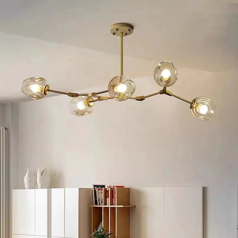 Valentina Pendelleuchte Schwarze/Gold Wohnzimmer/Schlafzimmer Glas