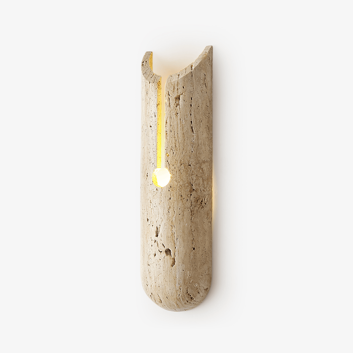 Norerette Rustic Gelber Travertin-Wandleuchte