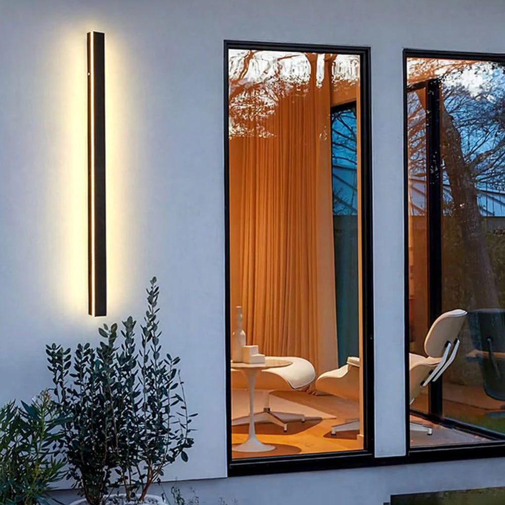 Arisha Minimalistische Wasserdichte LED Außenwandleuchte Schwarz Garten Korridor
