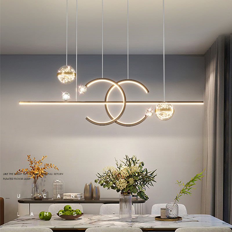 Kristy Linear  Doppel-C-Design Pendelleuchte  Esszimmer Wohnzimmer Schlafzimmer