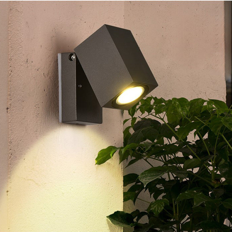 Ray Modern LED Drehbar Außenwandlauchte Metall Strahler Garten