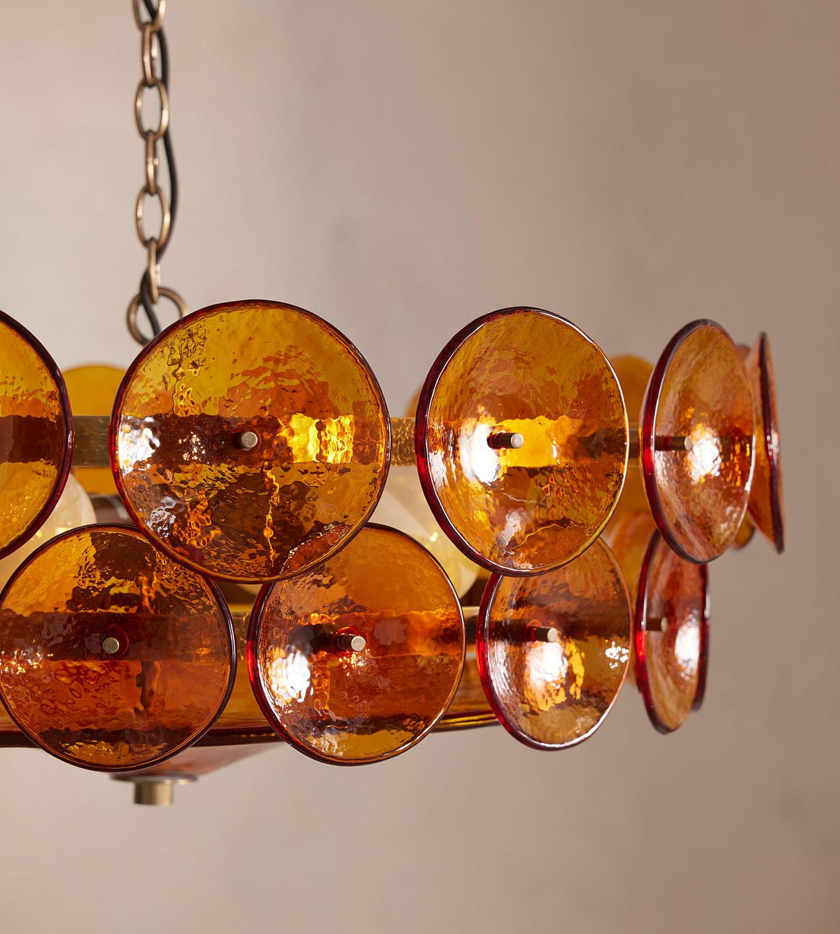 Eirinena Kronleuchter Kronleuchte Murano-Glas-Scheiben Vintage