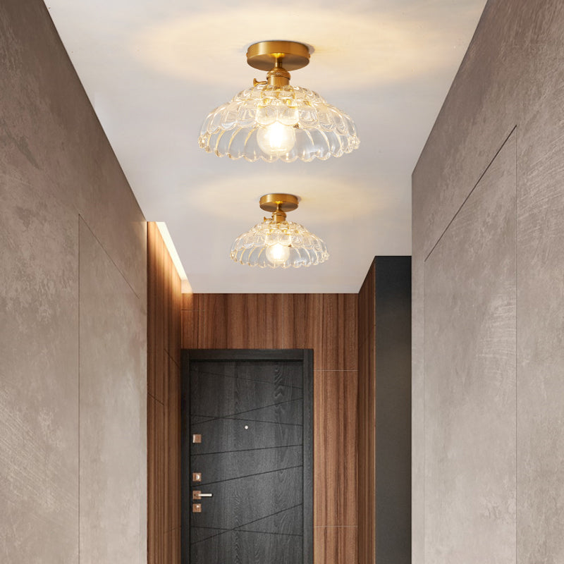 Arisha Luxuriöse Deckenleuchte Metall Glas Flur