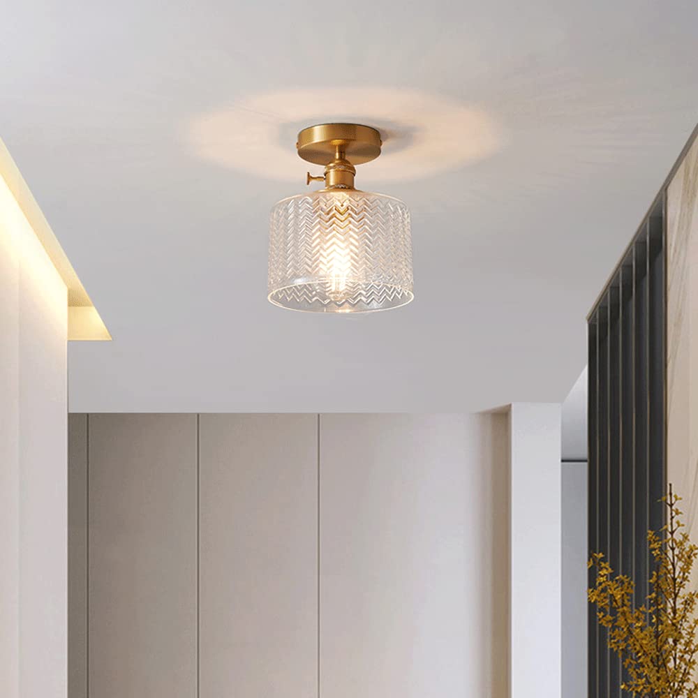 Arisha Luxuriöse Deckenleuchte Metall Glas Flur