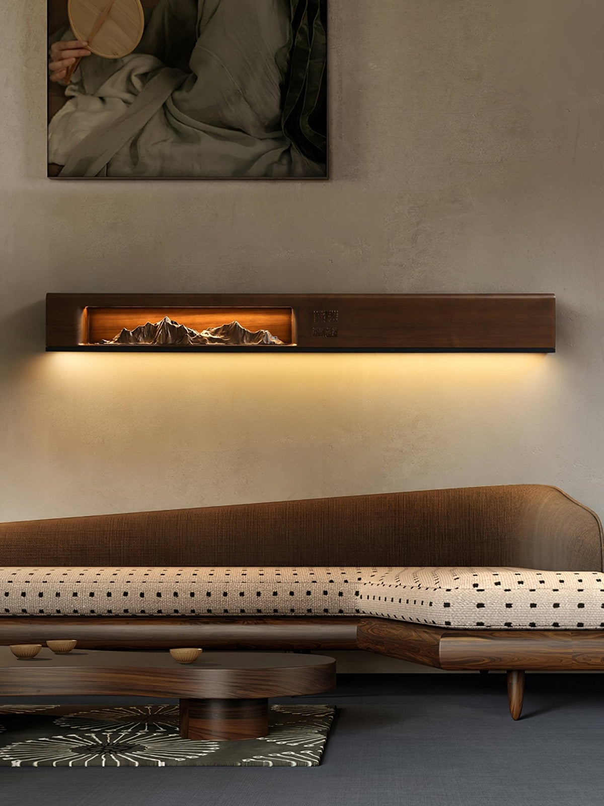 Matthew Moderne Holz-Wandleuchte