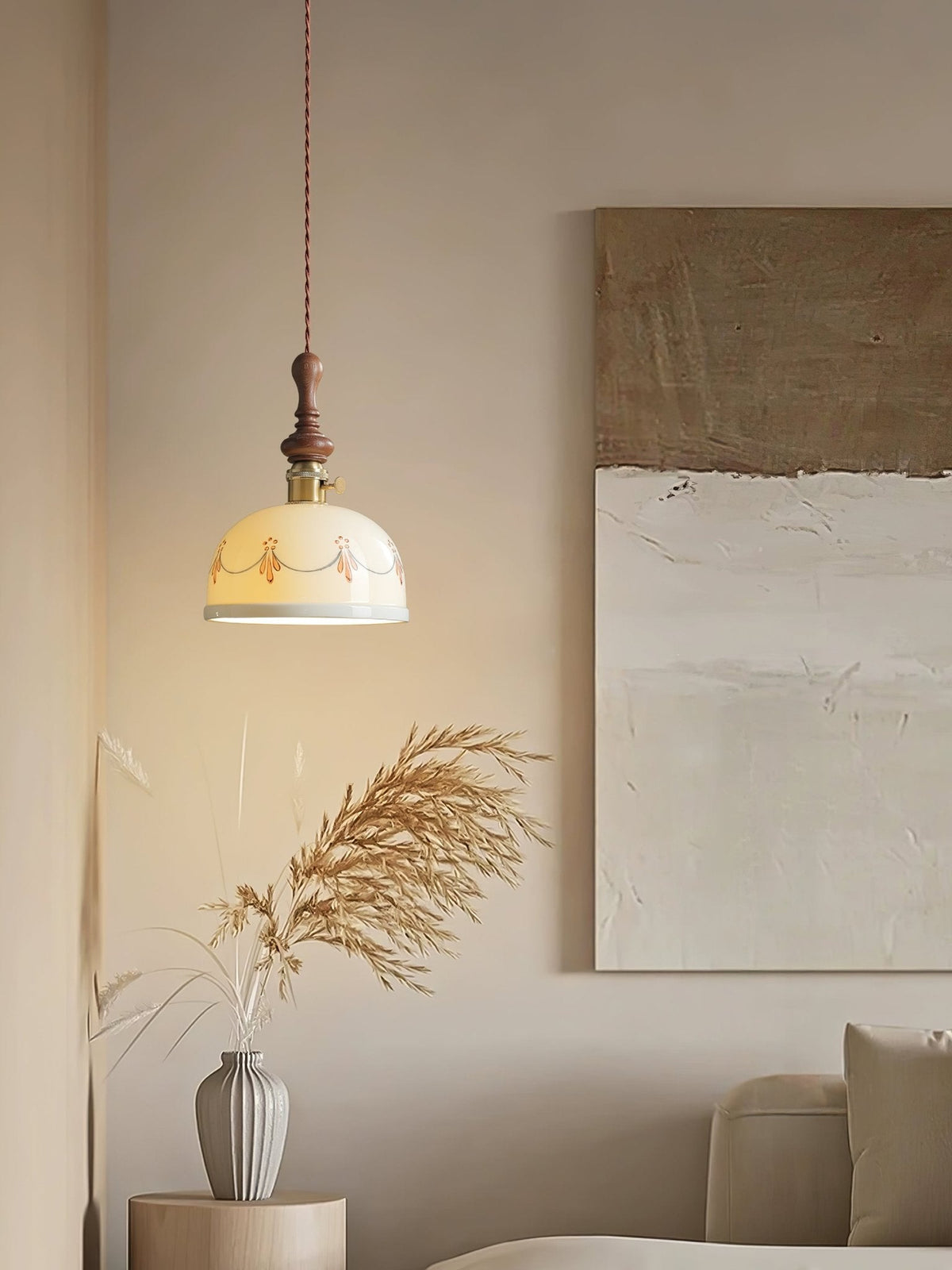 Ceraeyre Vintage Keramik-Pendelleuchte