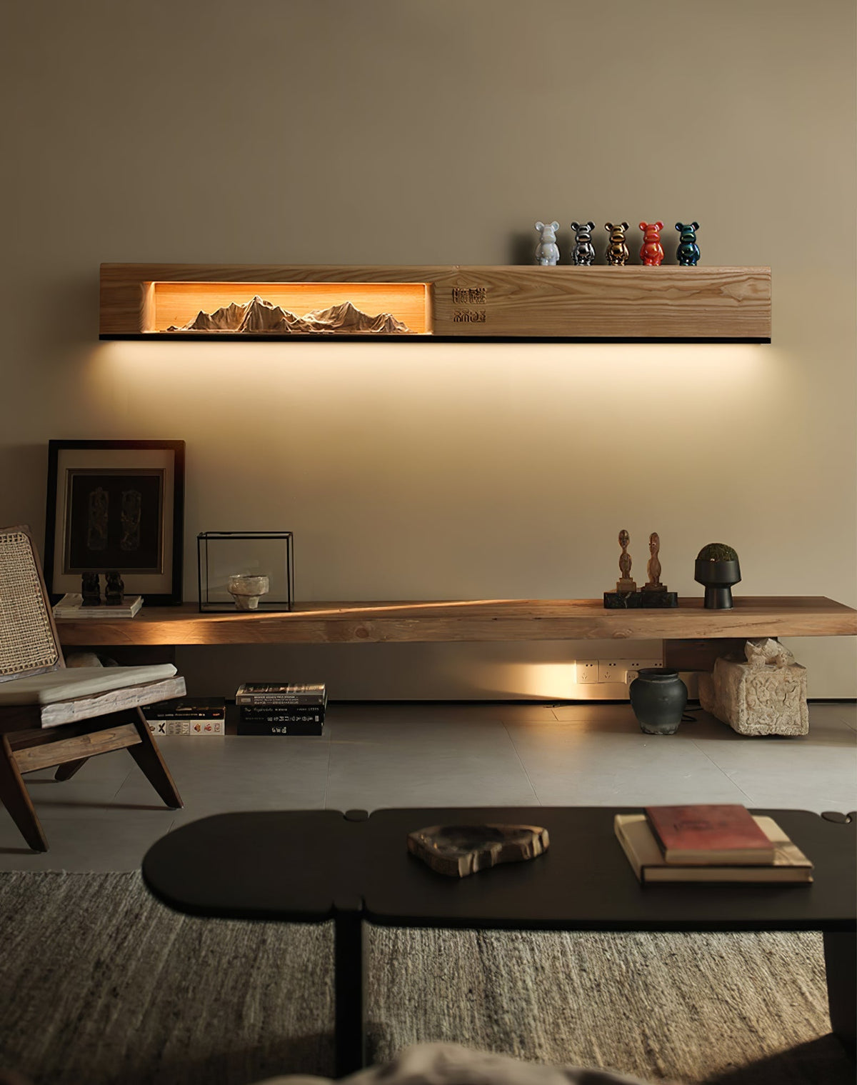 Matthew Moderne Holz-Wandleuchte