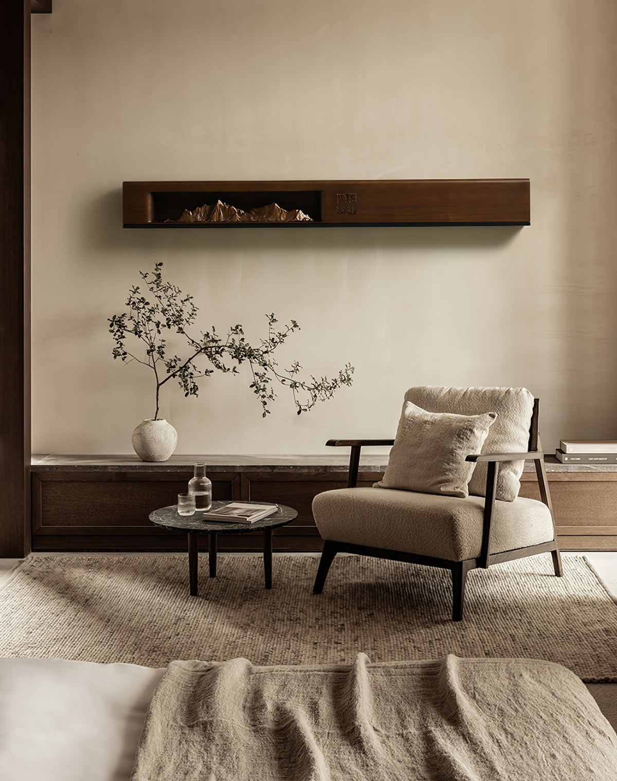 Matthew Moderne Holz-Wandleuchte