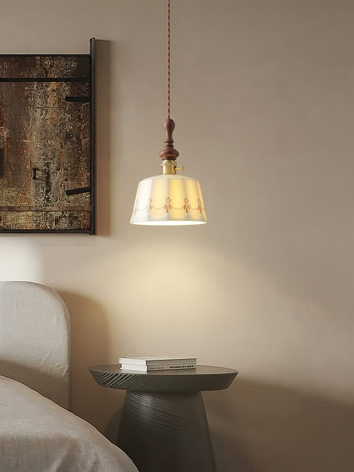 Ceraeyre Vintage Keramik-Pendelleuchte
