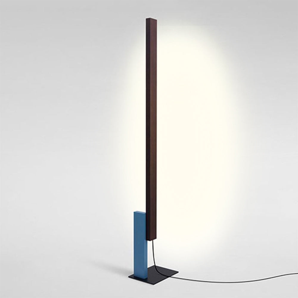 Arisha Minimalist Stehleuchte Linear, 4 Farben, Wohnzimmer, Holz Metall