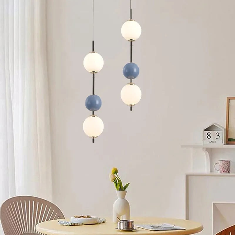 Valentina Modern LED Pendelleuchte Rot Metall Schlafzimmer Wohnzimmer