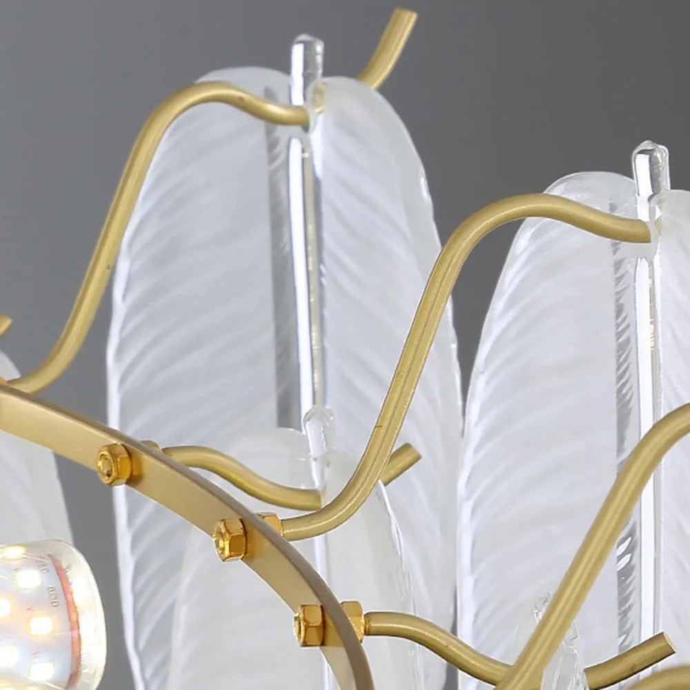 Kristy Modern LED Kronleuchter Weiß Glas/Metall Ess/Schlafzimmer