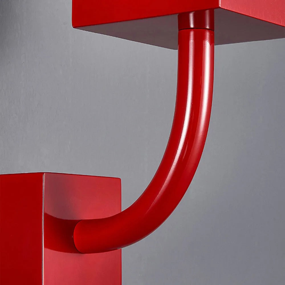 Aria Modern LED Innenwandleuchte Rot Metall Schlaf Wohnzimmer