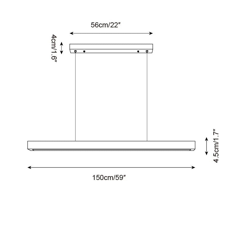 Lyven Minimalistische Travertin-Pendelleuchte linear