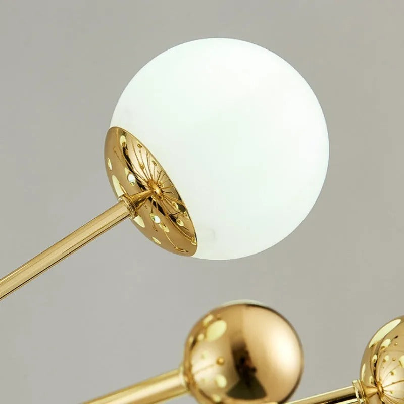 Silva Modern LED Kronleuchter Gold Glas Wohn/Esszimmer/Schlafzimmer