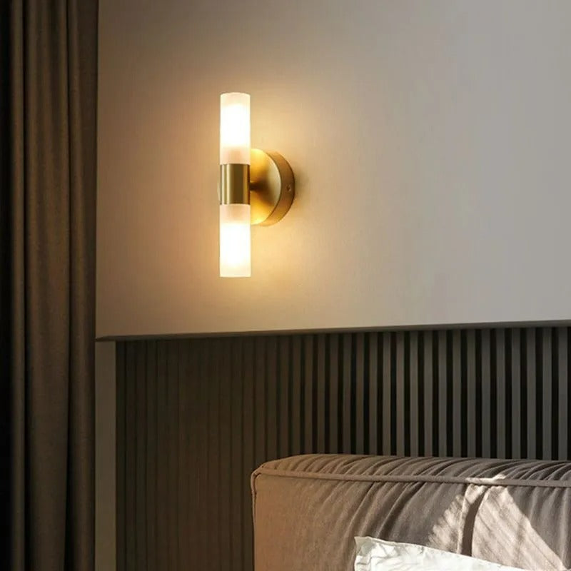 Arisha Modern LED Wandleuchte Gold Wohn/Schlafzimmer Metall Acryl