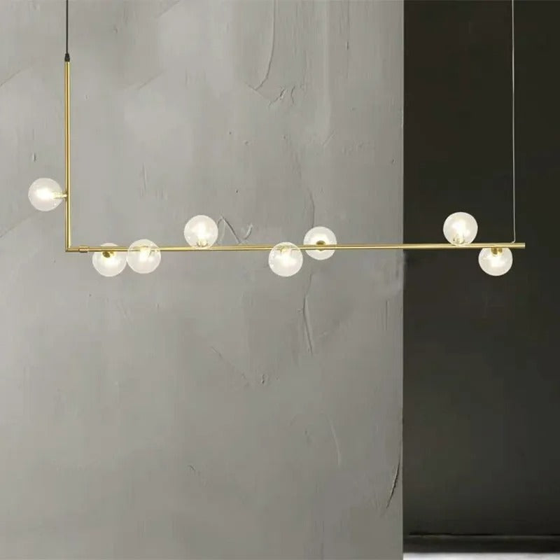 Valentina Minimalistische LED Pendelleuchte Schwarz/Gold Schlafzimmer