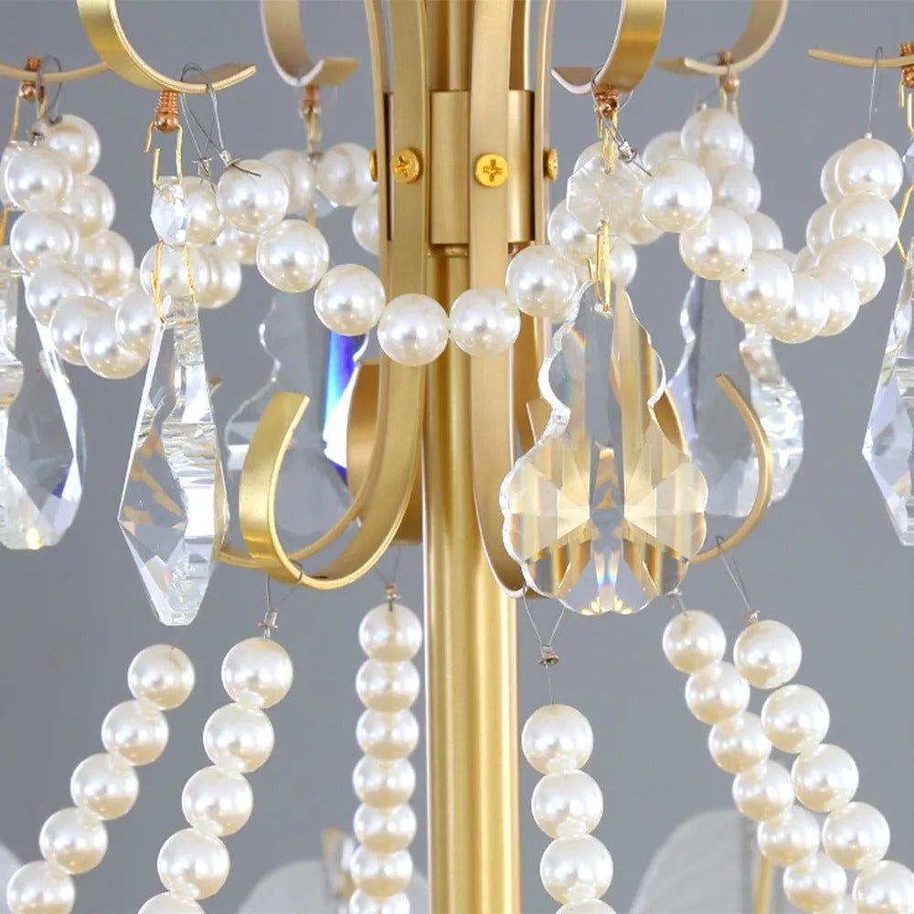 Kristy Modern LED Kronleuchter Weiß Glas/Metall Ess/Schlafzimmer