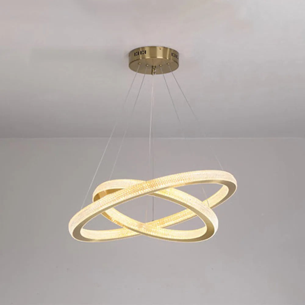 Kristy Modern Ring LED Kronleuchter Gold Wohn/Schlafzimmer Metall