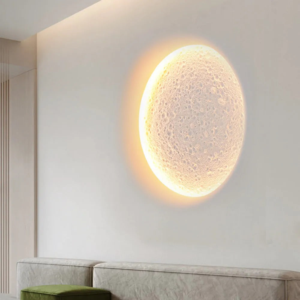 Aria Mond Wandmalerei Lampe Fernbedienung Dimmbar, 2 Stil