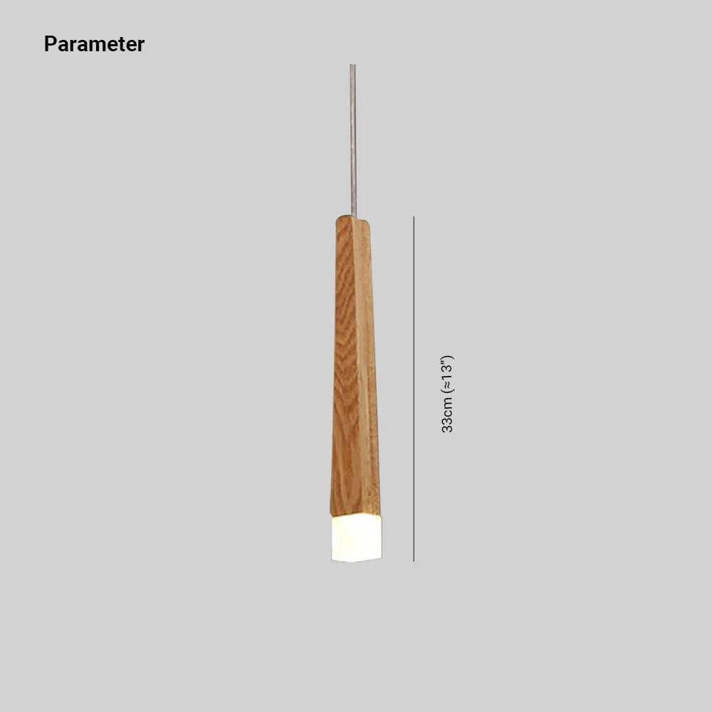 Muto Pendelleuchte Linear, Holz & Acryl für Esszimmer