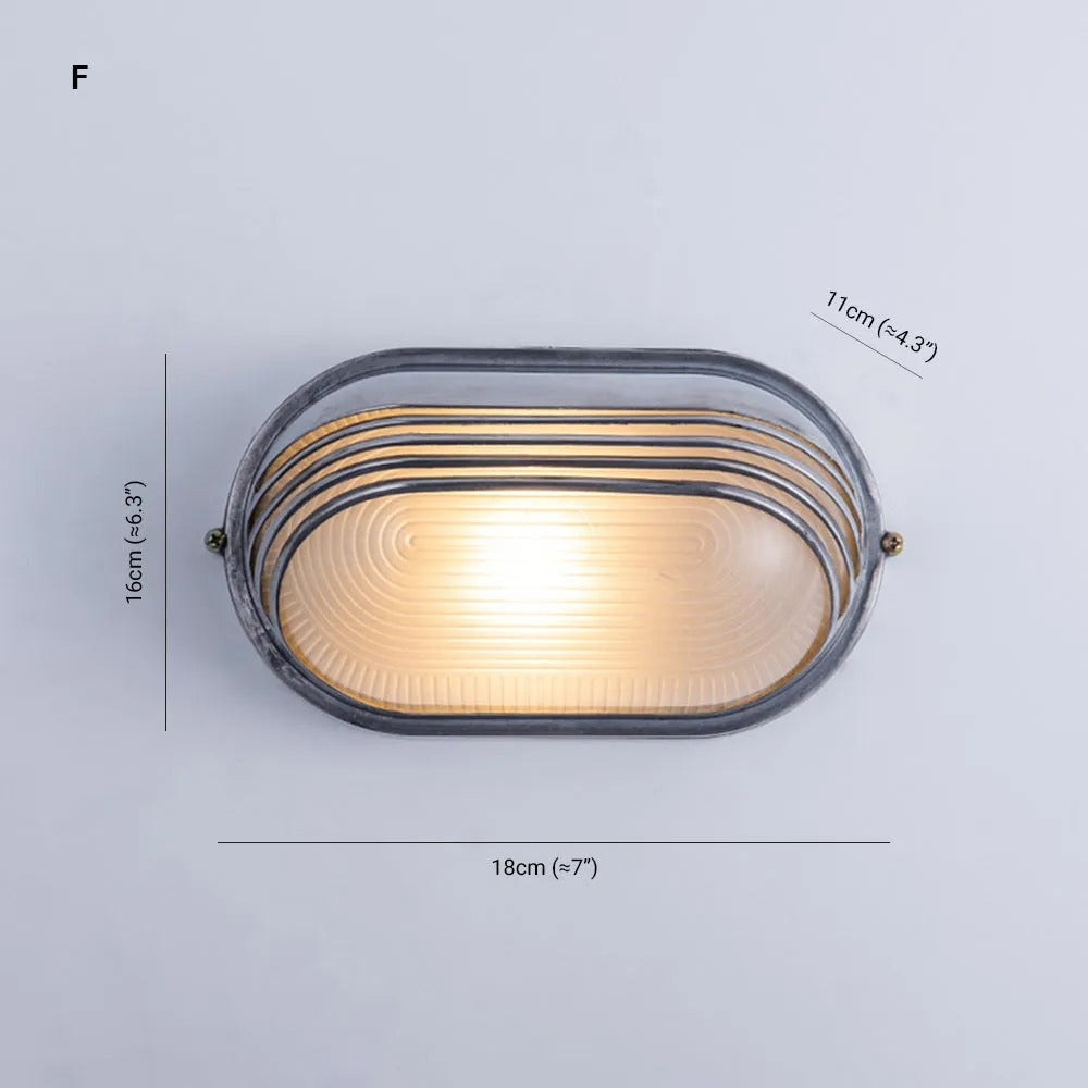 Ray Wasserdichte Wandleuchte Modern Silbrig,Außen, Metall Glas