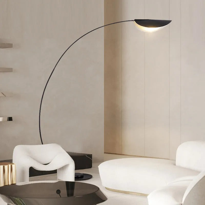 Arisha Modern Linear Schale LED Stehlampe Schwarz Esstisch/Schlaf/Wohnzimmer Metall