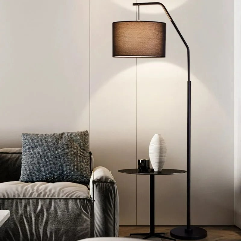 Arisha Modern Stehleuchte Cylinder, 6 Farben, Wohnzimmer, Metall Stoff