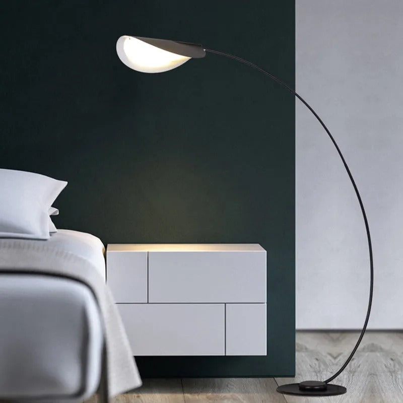 Arisha Modern Linear Schale LED Stehlampe Schwarz Esstisch/Schlaf/Wohnzimmer Metall