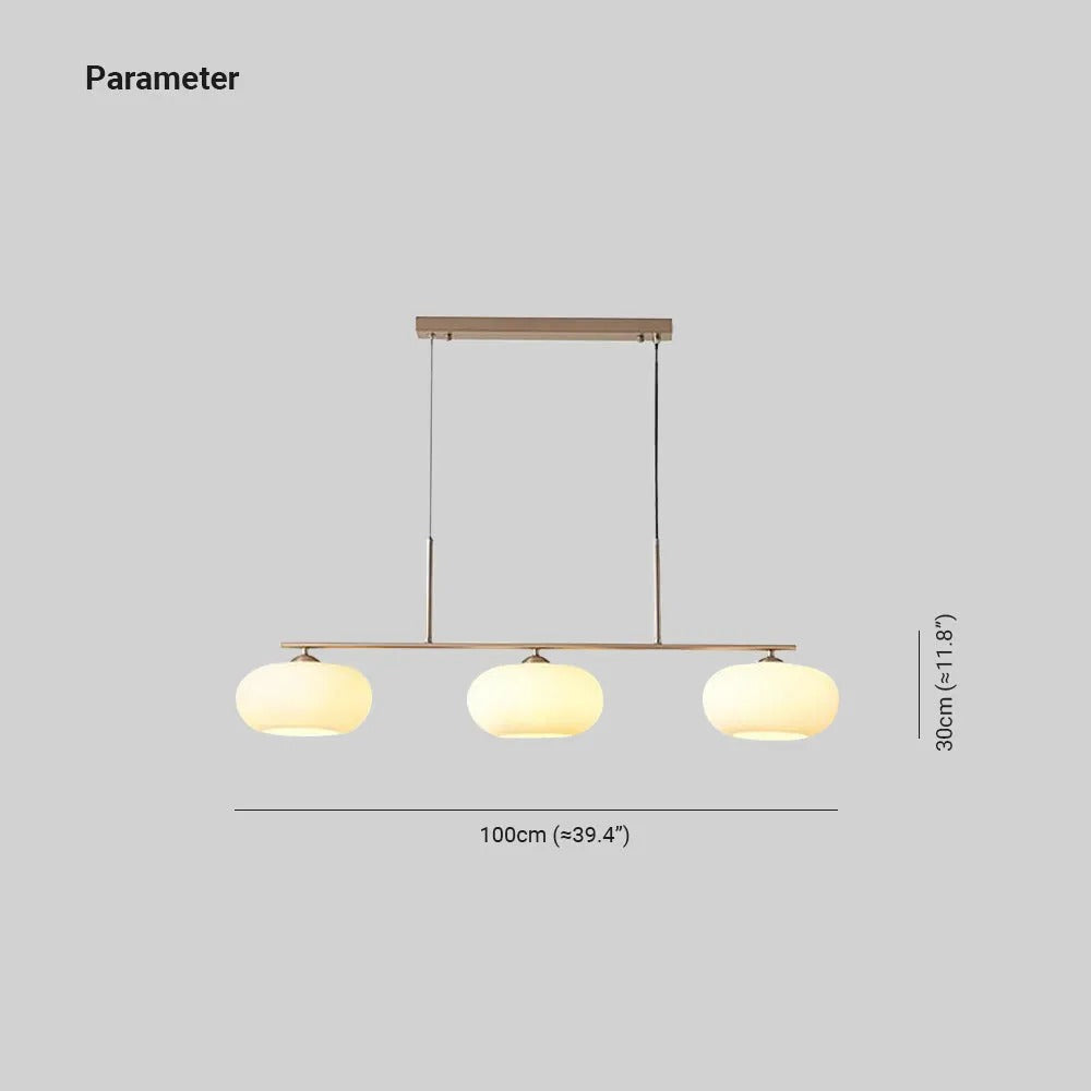 Candy Cremefarbene Cluster-Pendelleuchte 3-Flammig