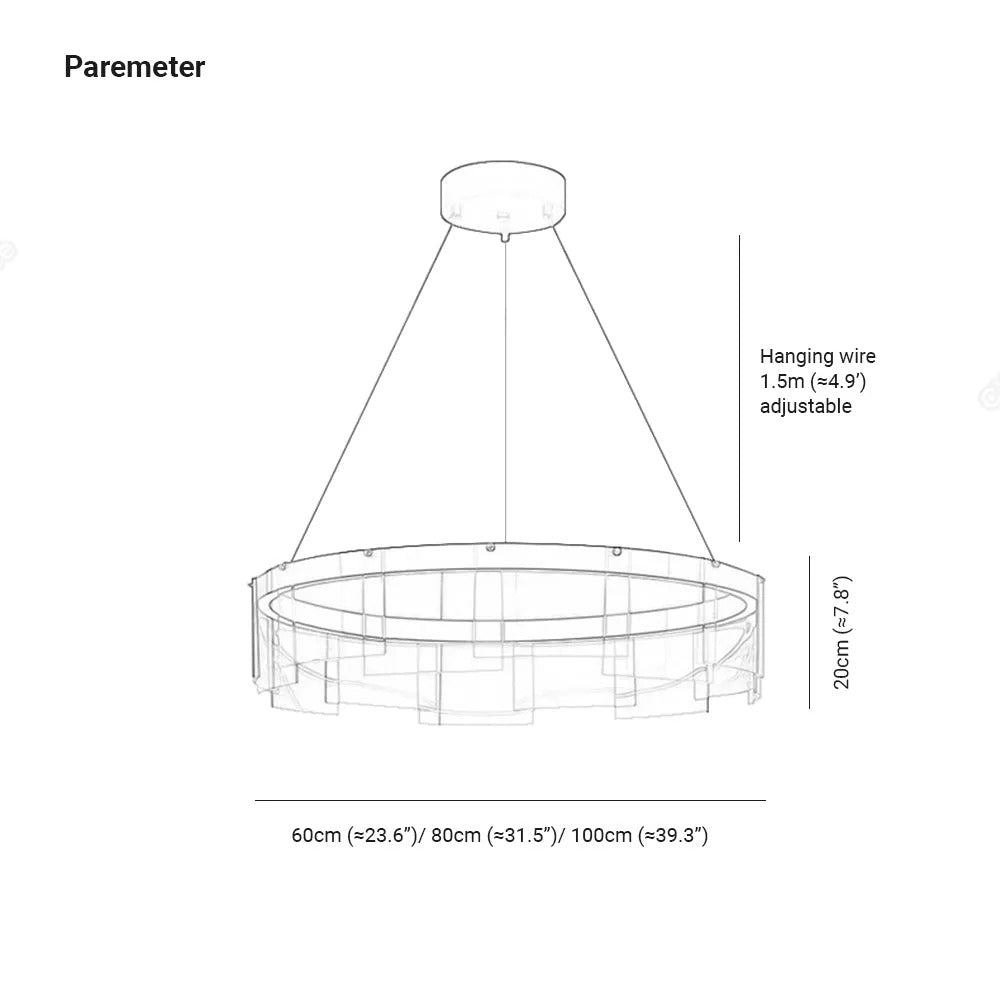 Arisha Pendelleuchte Farbtemperatur umschaltbar Metall & Glas