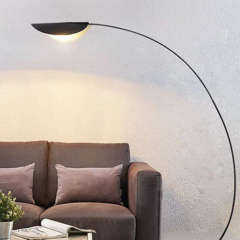 Arisha Modern Linear Schale LED Stehlampe Schwarz Esstisch/Schlaf/Wohnzimmer Metall