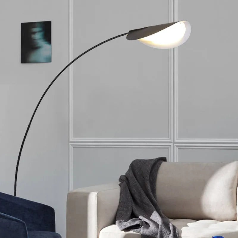 Arisha Modern Linear Schale LED Stehlampe Schwarz Esstisch/Schlaf/Wohnzimmer Metall